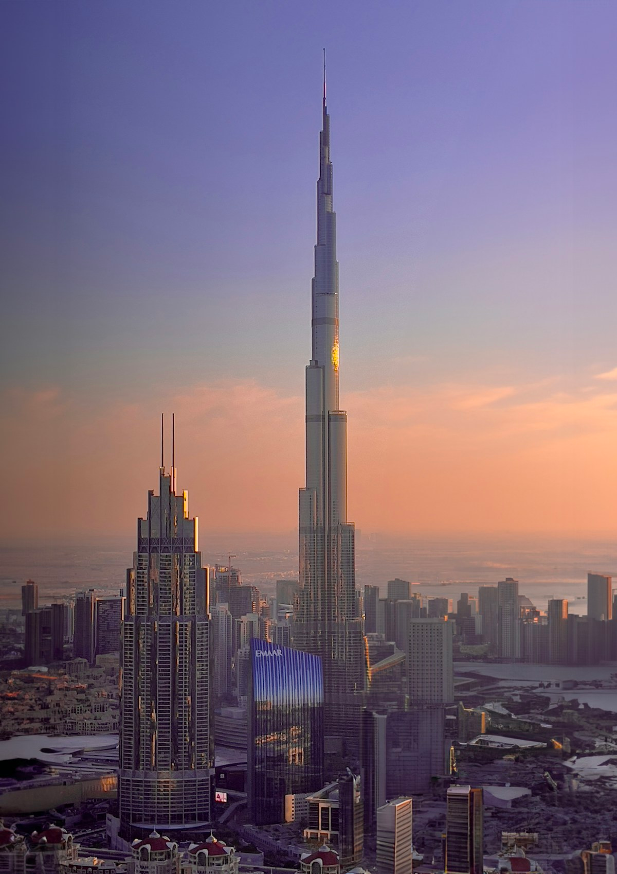 Dubai skyline at dusk